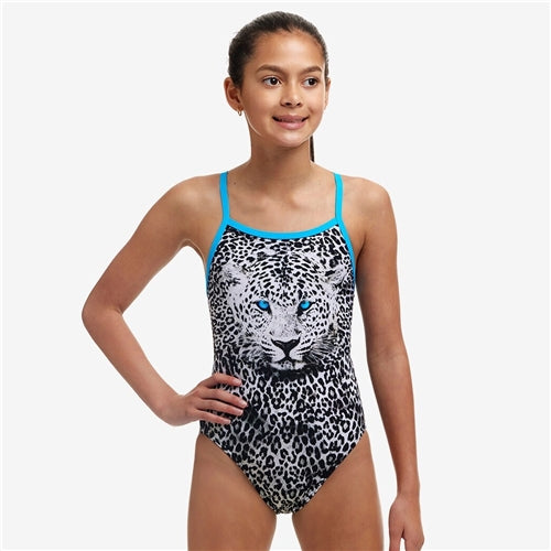 GIRLS SINGLE STRAP ONE PIECE WHITE WALKER