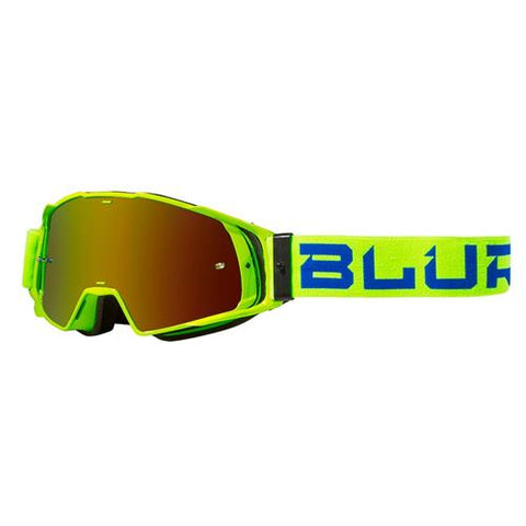 BLUR B-20 GOGGLE FLAT HI-VIZ/BLU (RAD-RED LENS)